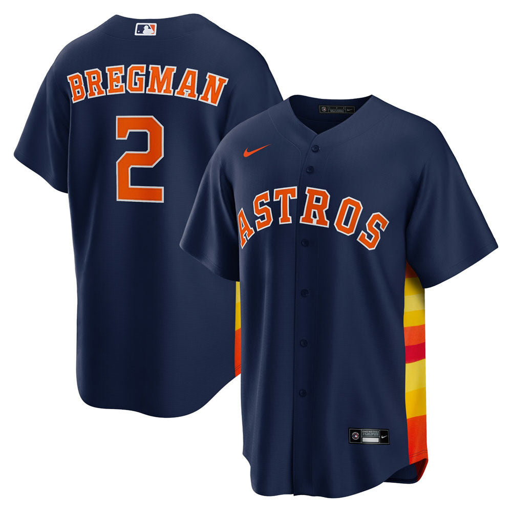 Men's Houston Astros Alex Bregman Alternate Player Name Jersey - Navy
